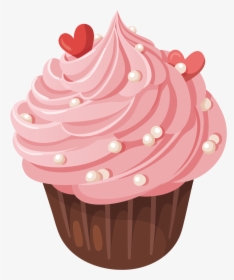 #mq #pink #cupcake #dessert - Cupcake, HD Png Download, Free Download