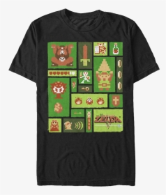 Legend Of Zelda Collage T-shirt - Zelda Pixel Shirt, HD Png Download, Free Download