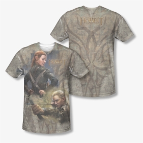 The Hobbit™ Elves All Over T Shirt - Camisa Legolas E Tauriel, HD Png Download, Free Download