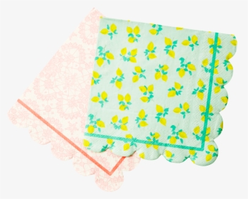 20 Paper Napkins With Scallop Edge In 2 Assorted Prints - Motif, HD Png Download, Free Download