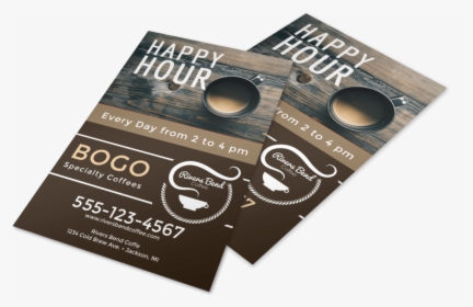 Happy Hour Coffee Shop Flyer Template Preview - Poster, HD Png Download, Free Download