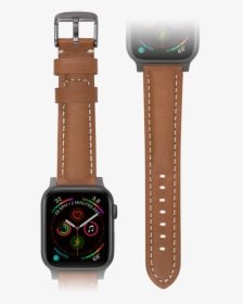 Premium Camel Apple Watch Padded Leather Strap - Analog Watch, HD Png Download, Free Download