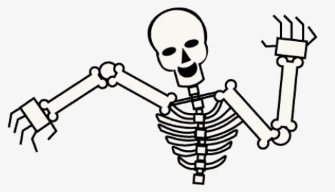 How To Draw Skeleton - Cartoon Transparent Background Skeleton, HD Png Download, Free Download