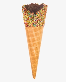 Ice Cream Flavour - Chocolate Dipped Sprinkles Cone, HD Png Download, Free Download