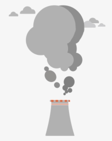 Gray Smokestack Coal Fossil Fuels - Illustration, HD Png Download, Free Download