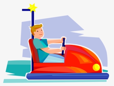 Vector Illustration Of Primary Or Elementary School - Bumper Car Ride Clipart Png, Transparent Png, Free Download
