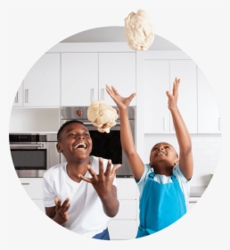 Two Boys Laughing And Throwing Dough Into The Air - Fun, HD Png Download, Free Download