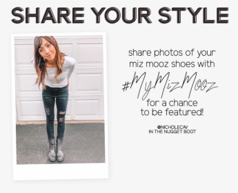 Share Your Style Share Photos Of Your Miz Mooz Shoes - Girl, HD Png Download, Free Download