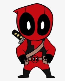 How To Draw Chibi Deadpool - Chibi Deadpool, HD Png Download, Free Download