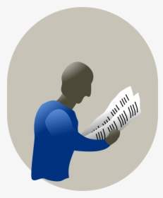 Blue Person Reading - صور اشخاص يقرؤون الجرائد, HD Png Download, Free Download
