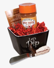 Spicy Fiesta Dip Set In A Bowl, With A Dip Spreader - Gift Basket, HD Png Download, Free Download