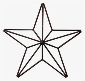 Rusty Metal Outline 3d Barn Star Indoor Outdoor Garden - El Paso Star Clipart Png, Transparent Png, Free Download