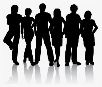 Silhouette Group Of Friends Png, Transparent Png, Free Download