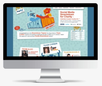 Charity Smackdown Website - Computer Monitor, HD Png Download, Free Download