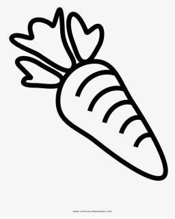 Carrot Coloring Page - Carrot Drawing Png, Transparent Png, Free Download