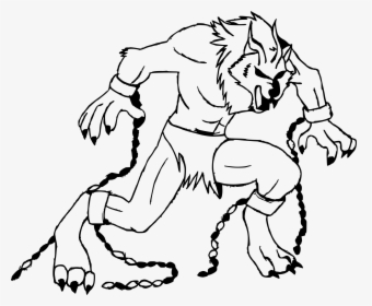 Werewolf Cliparts - Werewolf Clipart Black And White, HD Png Download, Free Download