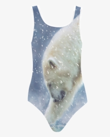 A Polar Bear At The Water Vest One Piece Swimsuit - Maillot, HD Png Download, Free Download