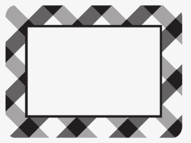 Buffalo Check Plaid Black Self-stick Picture Frames - Black And White Buffalo Plaid Border, HD Png Download, Free Download