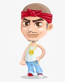 Clipart Woman Gangster - Gangster Male Cartoon Character, HD Png Download, Free Download