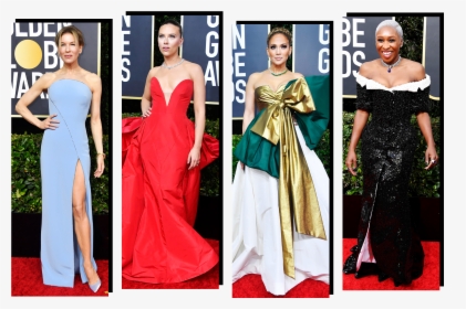 Image May Contain Scarlett Johansson Cynthia Erivo - Dresses At The Golden Globes 2020, HD Png Download, Free Download