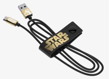 Star Wars Tlj Bb-8 Gold Micro Usb Cable 120cm - Micro Usb Charger Star Wars, HD Png Download, Free Download