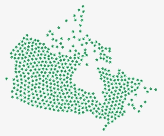 Marijuana Canada Map Green - Papier Origami Bleu Ciel, HD Png Download, Free Download