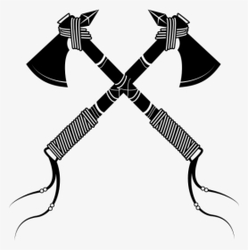 Two Tribal Axes - Silhouette, HD Png Download, Free Download
