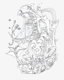 Odd Howl S Moving Castle Coloring Pages Spirited Away - Howl's Moving Castle Drawing, HD Png Download, Free Download