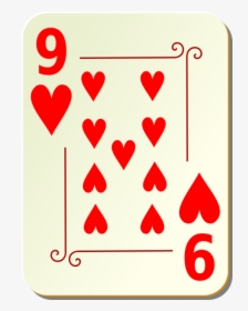 Nine Of Hearts Vector Image - Hearts Playing Card, HD Png Download, Free Download