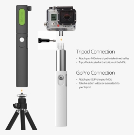 Go Pro Selfie Stick White, HD Png Download, Free Download