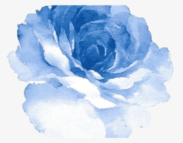 All About The Art Via Tumblr Tattoo Watercolor - Blue Watercolor Flower Png, Transparent Png, Free Download