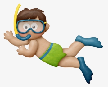Image Black And White Library Boy Swimming Clipart - Menino Fundo Do Mar Png, Transparent Png, Free Download