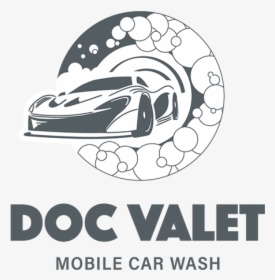 Doc Valet Logo Bw Bubble Wash Car Logo White Black - Audi, HD Png Download, Free Download