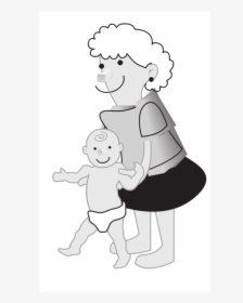 Mother Holding A Baby Vector Image - Vector Graphics, HD Png Download, Free Download