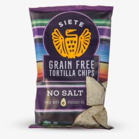 No Salt Grain Free Tortilla Chips - Siete Grain Free Tortilla Chips, HD Png Download, Free Download