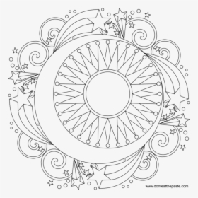 Coloring Pages Sun And Moon, HD Png Download, Free Download
