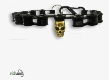 Bike Chain Bracelet With Gold Skull Elchains™ - Bracelet, HD Png Download, Free Download