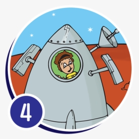 Girl Inside Spaceship On The Surface Of A Red Planet - Circle, HD Png Download, Free Download