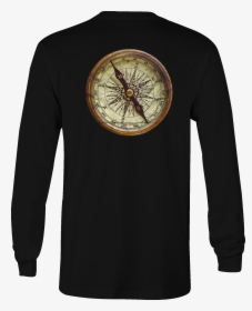 Long Sleeve Tshirt Nautical Sea Compass Shirt For Men - T-shirt, HD Png Download, Free Download
