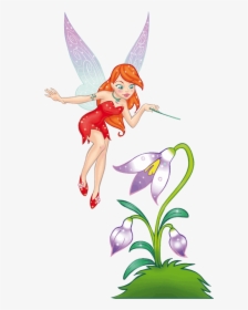 Sticker Fairy Child Mural Adhesive - Fata Disegno A Colori, HD Png Download, Free Download