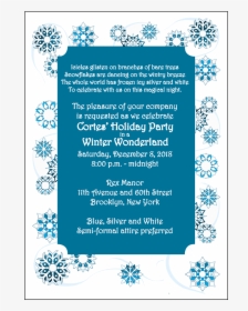 Christmas Holiday Party Invitation - Winter Wonderland Christmas Party Invitation, HD Png Download, Free Download