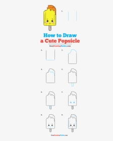 Easy Drawings Step By Step Popsicle, HD Png Download, Free Download