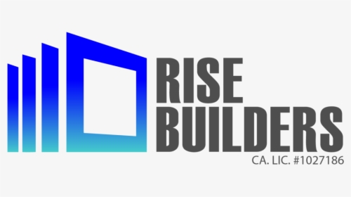Rise Builders Logo- Grey Letters - Electric Blue, HD Png Download, Free Download