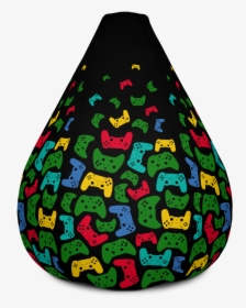 Controller Pattern Gamer Bean Bag Chair W/ Filling - Christmas Tree, HD Png Download, Free Download