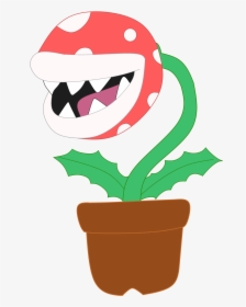 Finished Making A Pic Of The Piranha Plant - Smiling Piranha Plant Cartoon, HD Png Download, Free Download