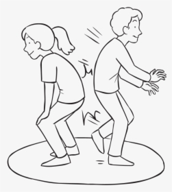 Two People Standing Back To Back In A Circle, Trying - Back To Back Butts, HD Png Download, Free Download