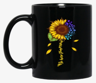 Blessed Ribbon Be Here Tomorrow Sunflower Semicolons - Mug, HD Png Download, Free Download