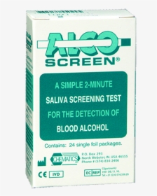Alco Screen Saliva Alcohol Test, HD Png Download, Free Download