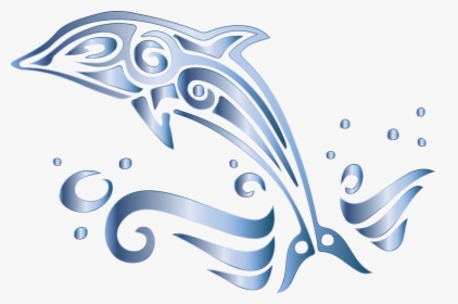 Chromatic Tribal Dolphin 12 No Background Icons Png - Transparent Background Dolphins Clipart, Png Download, Free Download