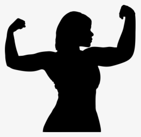 Exercise Strength Training Physical Fitness Weight - Silhouette Strong Woman Clipart, HD Png Download, Free Download